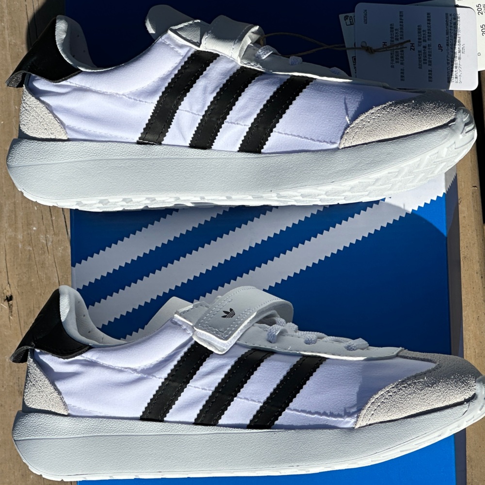 Adidas Country XLG CF Kids Casual Sneakers 11C 2Y White Grey Black Youth GS NEW - Picture 7 of 10